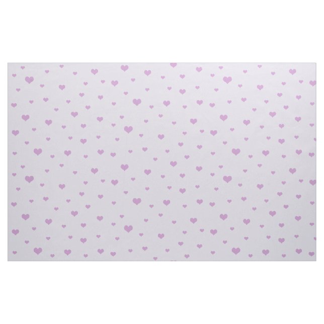 Scattered Purple Hearts on Light Lilac Color Fabric (Yard)