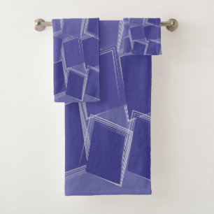 Scattered purple shades bath towel set