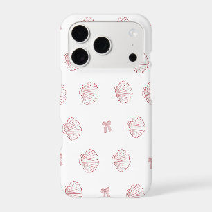 Scattered Seashells Bows Pink Coastal Coquette Cas iPhone 17 Pro Case