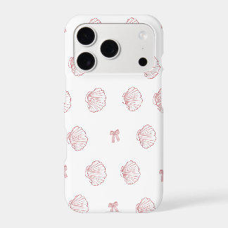 Scattered Seashells Bows Pink Coastal Coquette Cas iPhone 17 Pro Case