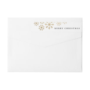 Scattered snow wrap around return address label