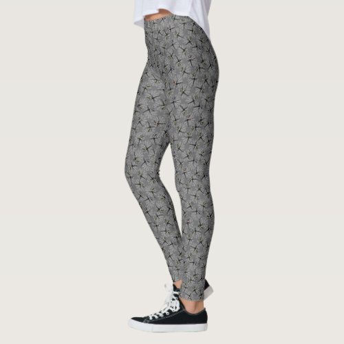 Scattered Spiders and Webs Pattern Leggings
