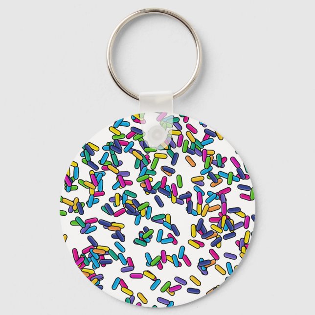 Scattered Sprinkles Pattern Keychain (Front)