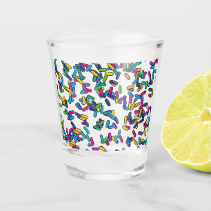 Scattered Sprinkles Pattern Shot Glass