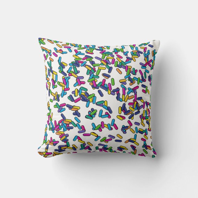 Scattered Sprinkles Pattern Throw Pillow (Front)