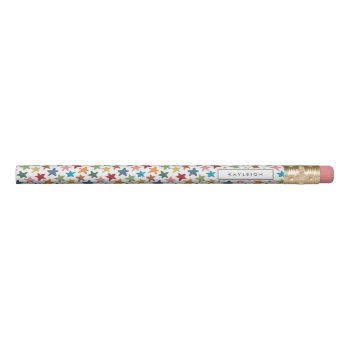 Scattered Stars Personalized Pencil by Low_Star_Studio at Zazzle