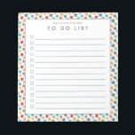 Scattered Stars To Do List Notepad<br><div class="desc">Happy scattered stars in bright,  bold colors. This notepad is perfect for keeping track of the things you need to do in your busy life... and with style! Just click "personalize this template" to make it your own!</div>
