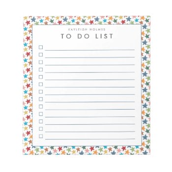 Scattered Stars To Do List Notepad by Low_Star_Studio at Zazzle