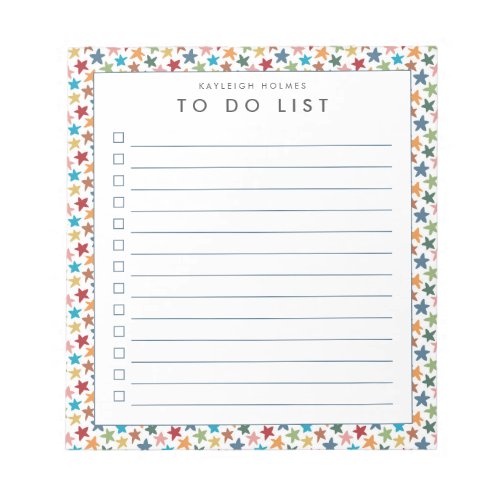 Scattered Stars To Do List Notepad