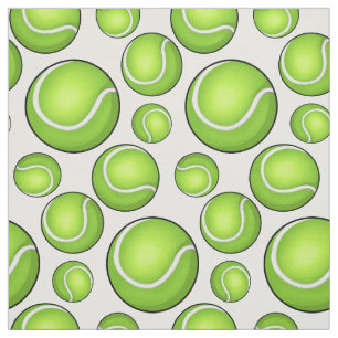 Scattered Tennis Balls Fabric