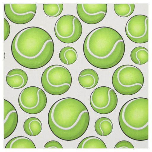 Scattered Tennis Balls Fabric
