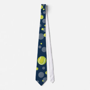 Scattered Tennis Balls   Sports Gift Tie