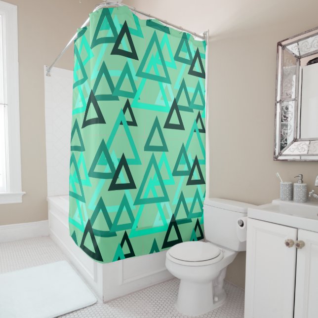 Scattered Triangles  Shower Curtain (In Situ)
