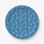 Scattered Trombones Paper Plates