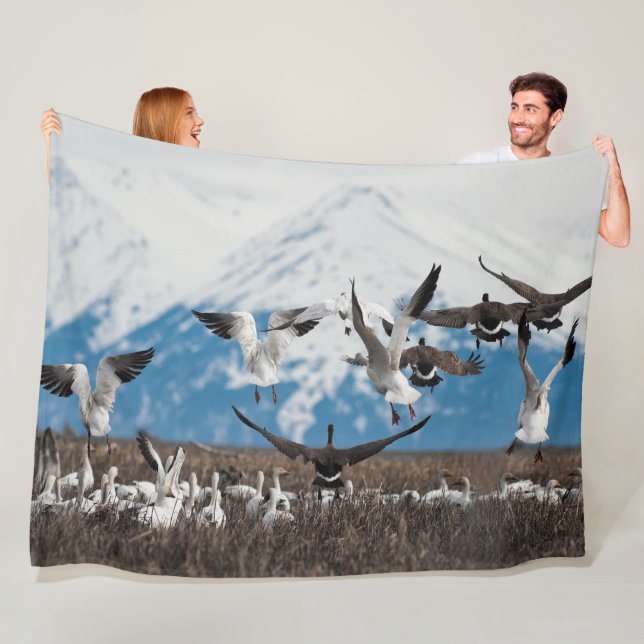 Scattering Geese Fleece Blanket (In Situ)