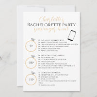Scavenger Hunt Bachelorette Party Gold Photo Game