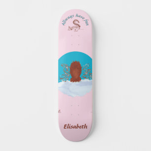 Scavenger hunt fun squirrel digging customize name skateboard