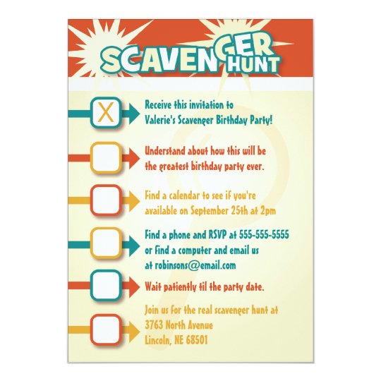 Scavenger Hunt Invitations 6