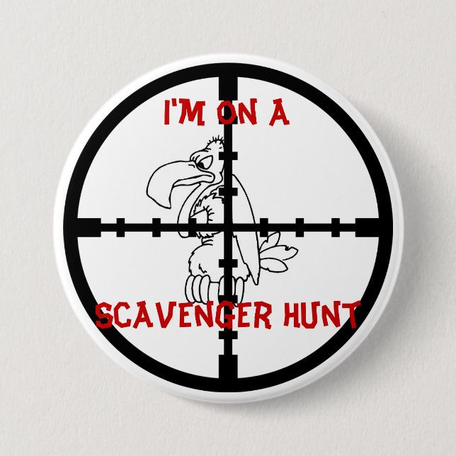 Scavenger Hunt Pinback Button (Front)