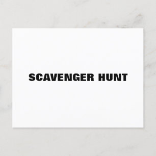 Scavenger hunt var draft postcard