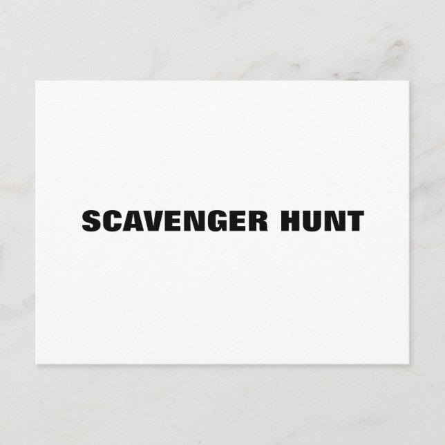 Scavenger hunt var draft postcard (Front)