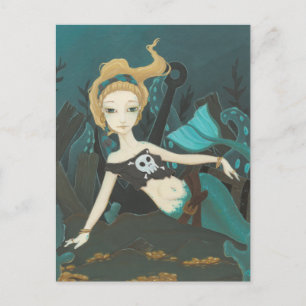 Scavenger - Mermaid pirate postcard