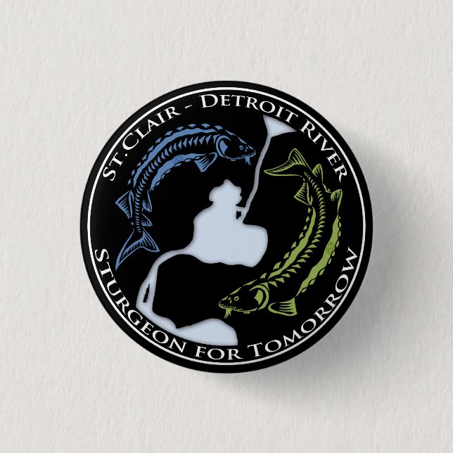 SCDR-Sturgeon for Tomorrow Button-Black Button (Front)