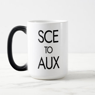 SCE to AUX as Funny Space Race and Rocket Science Color Morph Mug