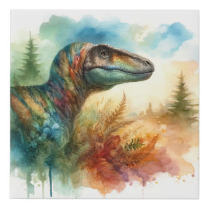 Scelidosaurus in sunlight 130924AREF120 - Watercol Faux Canvas Print