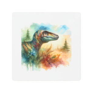 Scelidosaurus in sunlight 130924AREF120 - Watercol Metal Print