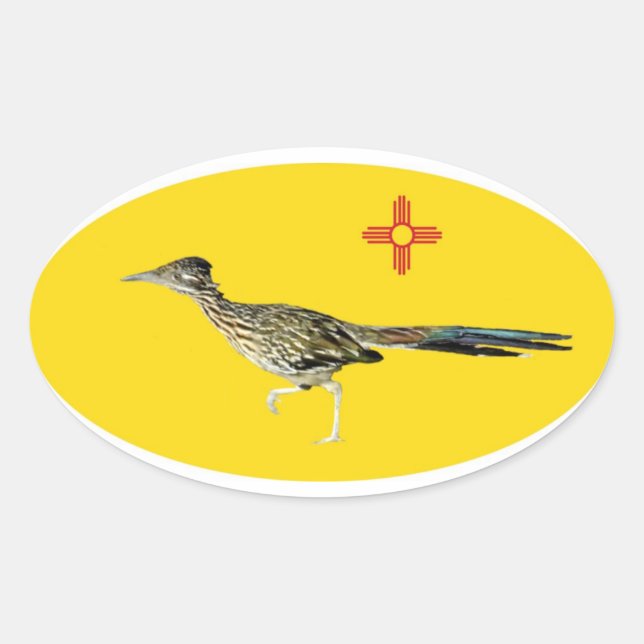 scene 09 roadrunner oval sticker (Front)