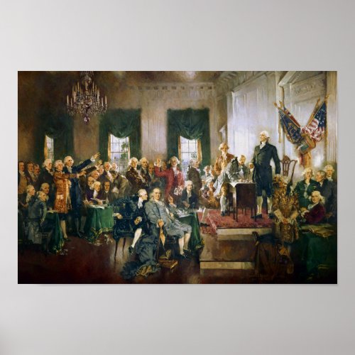 Scene at the Signing of the Constitution Poster