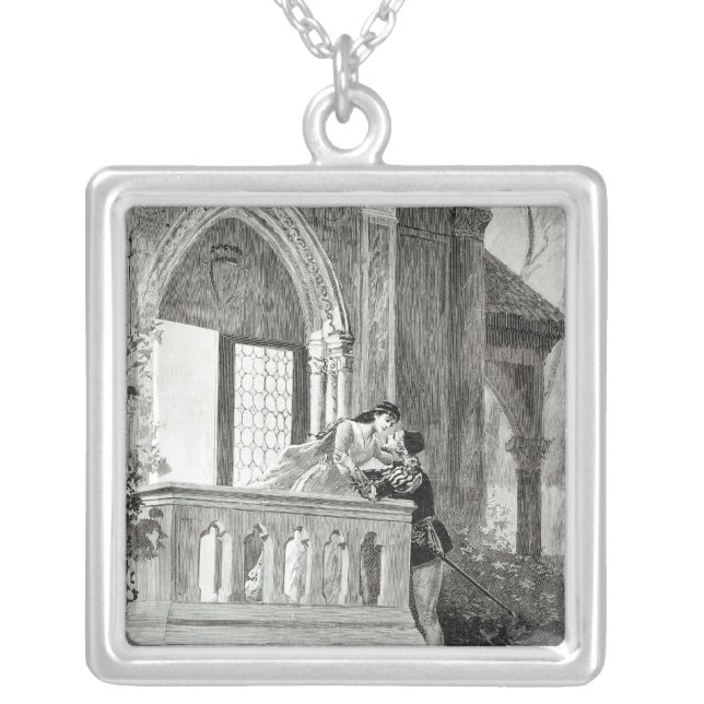 Scene from Act II of Romeo and Juliet Silver Plated Necklace (Front)