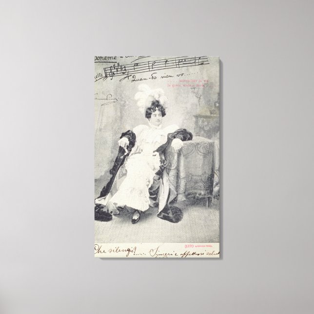 Scene from Act II of the opera 'La Boheme' Canvas Print (Front)