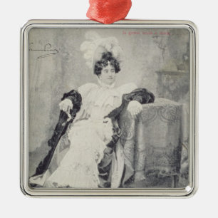 Scene from Act II of the opera 'La Boheme' Metal Ornament