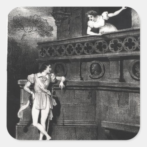 Scene from Act III of Romeo and Juliet Square Sticker