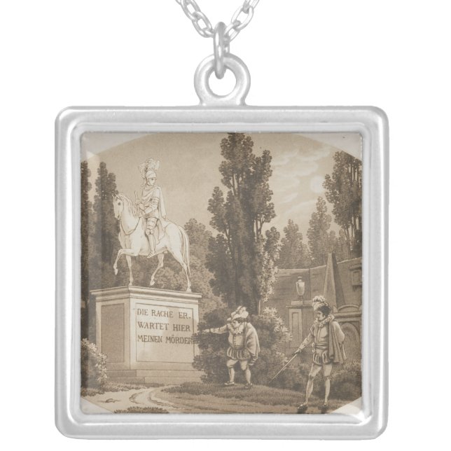 Scene from 'Don Giovanni' Silver Plated Necklace (Front)