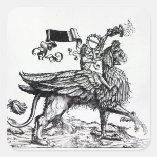 Scene from Maximilian's Triumphal Procession Square Sticker