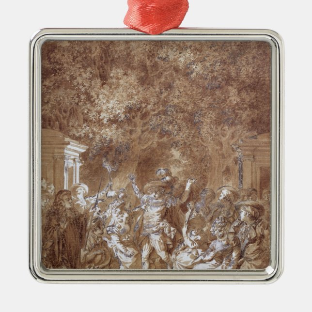 Scene from of 'The Marriage of Figaro' Metal Ornament (Front)