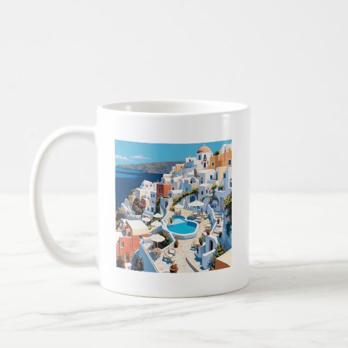 Scene from Santorini Greece  Coffee Mug