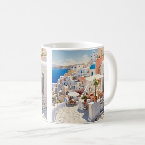Scene from Santorini Greece Coffee Mug