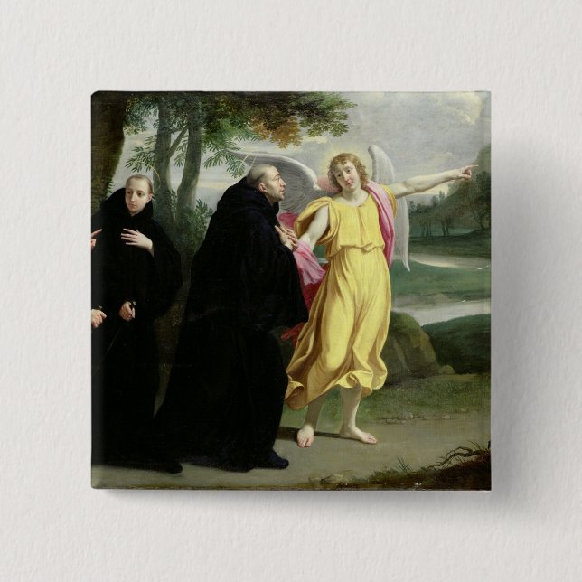 Scene from the Life of St. Benedict Pinback Button (Front)