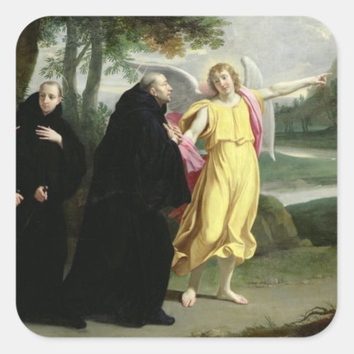 Scene from the Life of St Benedict Square Sticker