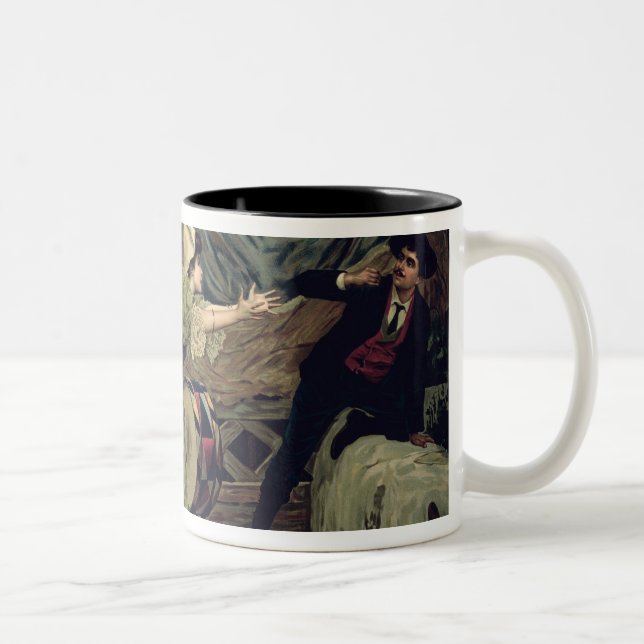 Scene from the opera 'Pagliacci' Two-Tone Coffee Mug (Right)