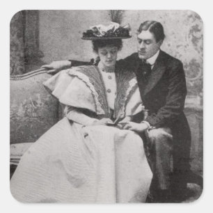 Scene from the performance of The Importance of Be Square Sticker