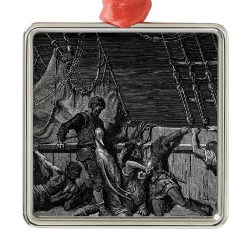 Scene from 'The Rime of the Ancient Mariner' Metal Ornament