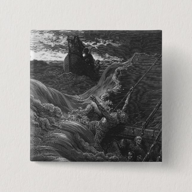 Scene from 'The Rime of the Ancient Mariner' Pinback Button (Front)