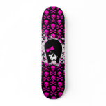 Scene Girl Skull Skateboard