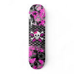 Scene Kid Girly Skull Skateboard Deck