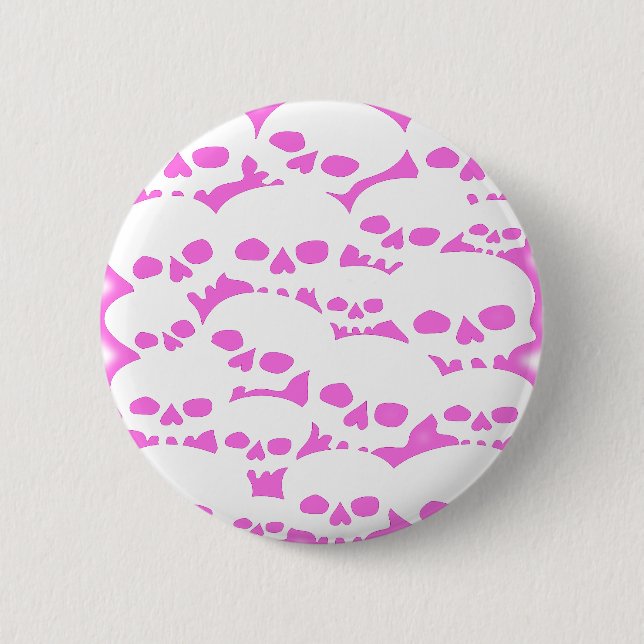 Scene Kid Skulls Button (Front)